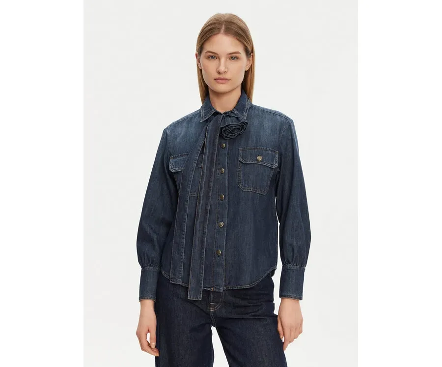 obrazek 1 Marella Koszula jeansowa Nizere 2513111124 Granatowy Regular Fit