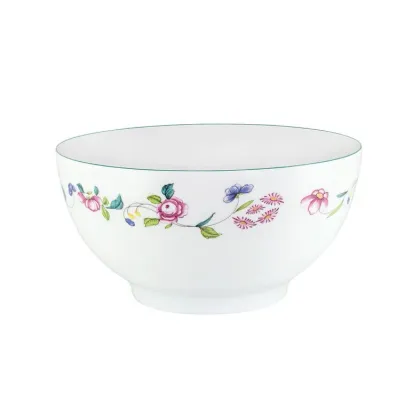 Zdjęcie Stylowa misa, salaterka porcelanowa ze zdobieniami kwiatowymi