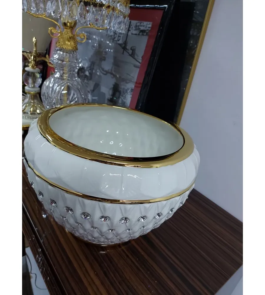 obrazek 4 Włoska stylowa donica ceramiczna z kryształkami - Bruno Costenaro