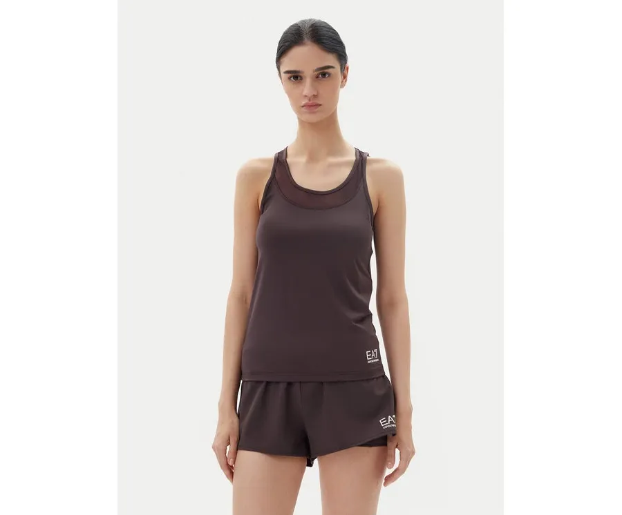 obrazek 1 EA7 Emporio Armani Koszulka techniczna 7W000237 AF12509 U6278 Brązowy Regular Fit