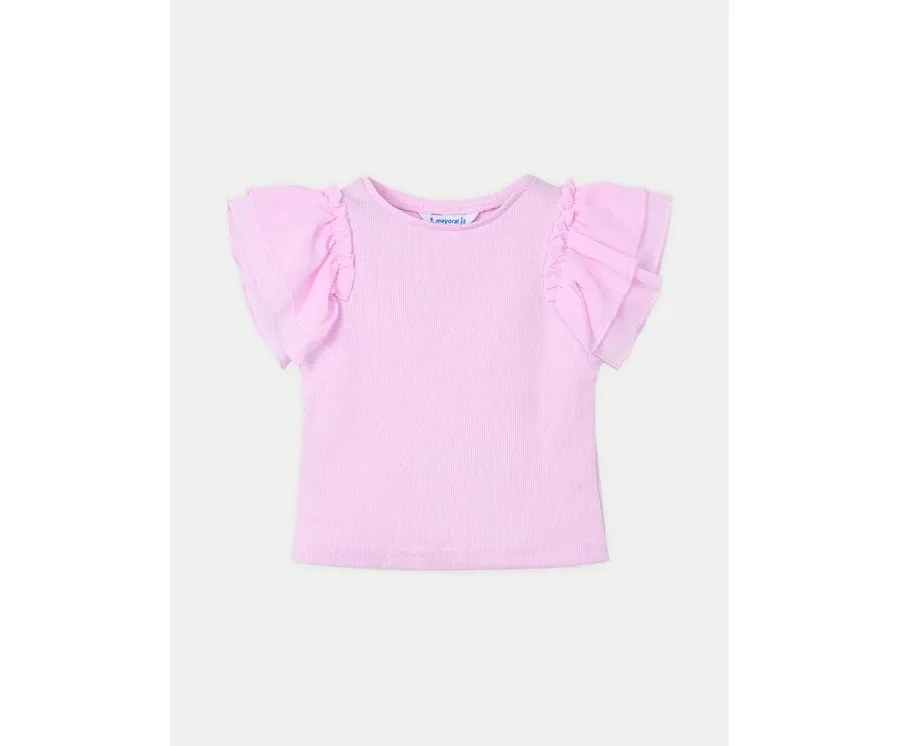 obrazek 1 Mayoral T-Shirt 3013 Różowy Regular Fit