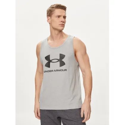 Zdjęcie Under Armour Tank top Ua Sportstyle Logo Tank 1382883-035 Szary Loose Fit