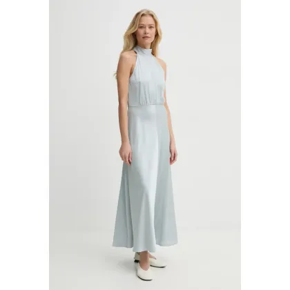 Zdjęcie Samsoe Samsoe sukienka Rheo kolor niebieski maxi rozkloszowana F20500071