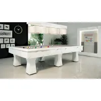 Picture A billiard table with a geometric and captivating look