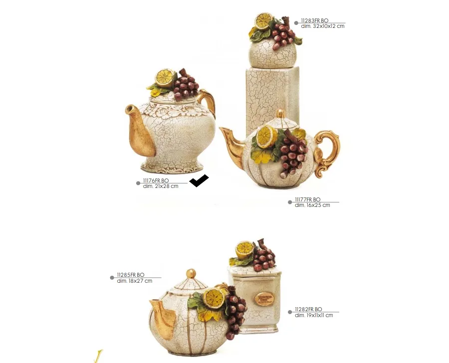 obrazek 1 Gustowny ceramiczny imbryk z owocami - Valle d'oro Patchi