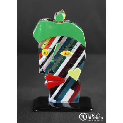 Zdjęcie Abstrakcyjny pop-art rzeźba Picasso w szkle Murano