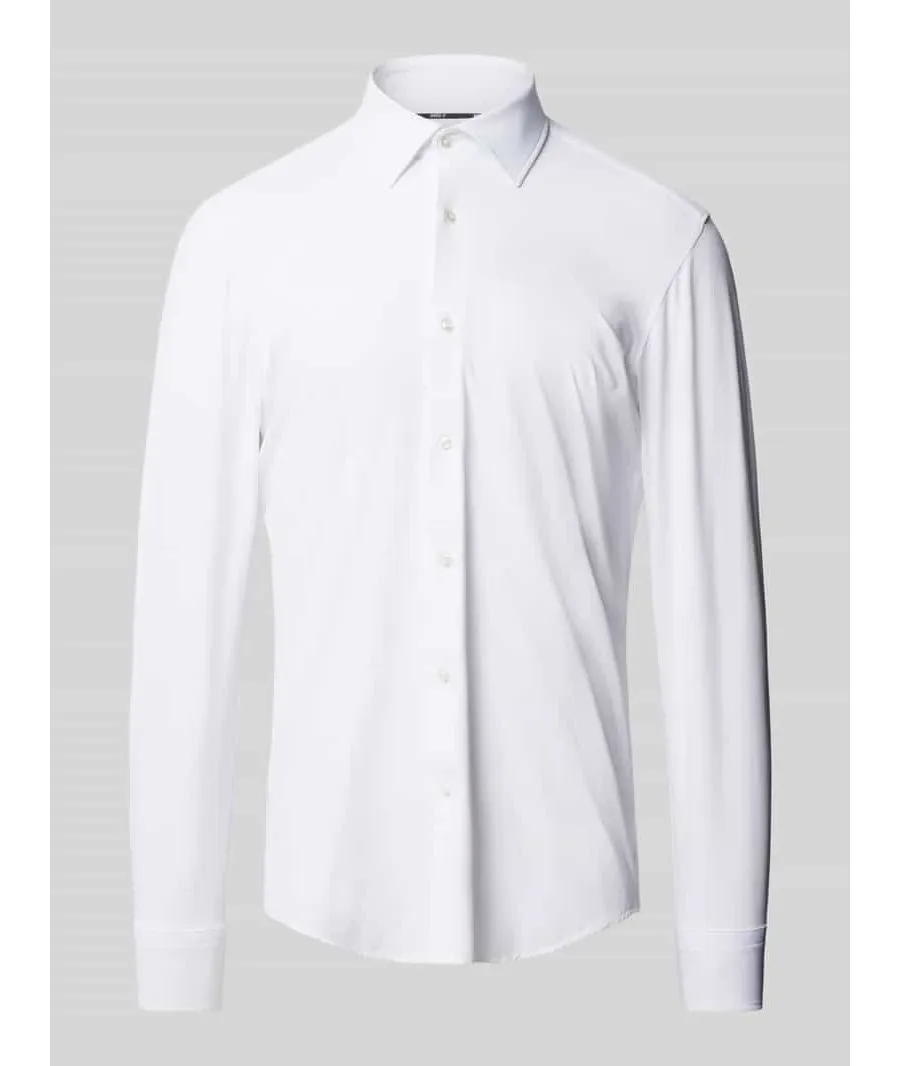 obrazek 1 Koszula biznesowa o kroju slim fit z kołnierzykiem typu kent model ‘Hank’