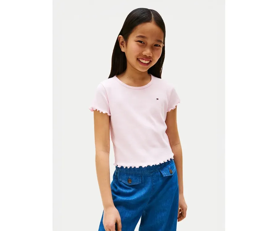 obrazek 1 Tommy Hilfiger T-Shirt Essential KG0KG08590 Różowy Regular Fit