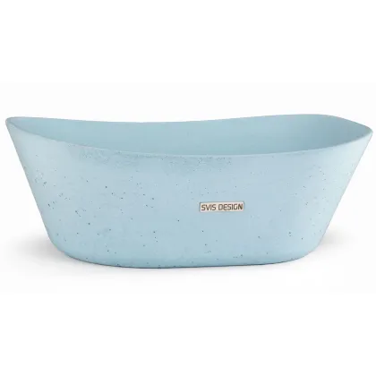 Zdjęcie Piękna umywalka 50 cm LIBRA BASIC – średni kobaltowy, bez dekoru, lakier matowy