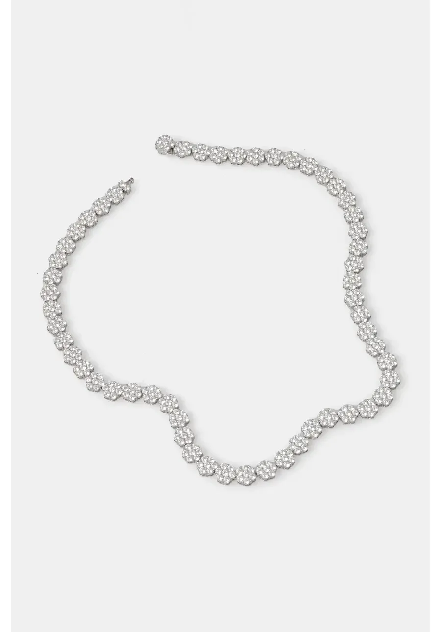obrazek 1 HATTON LABS naszyjnik srebrny Daisy Tennis Chain S HL.W4.863.01