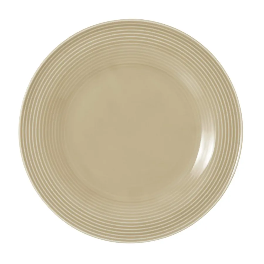 obrazek 1 Okrągły płaski porcelanowy talerz śniadaniowy 23 cm w kolorze beżowym - Seltmann Weiden