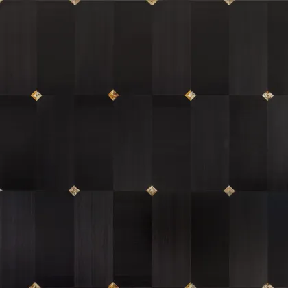 Zdjęcie Włoska boazeria w szarym fornirze Tay z matowymi wstawkami z rogu – Arcahorn