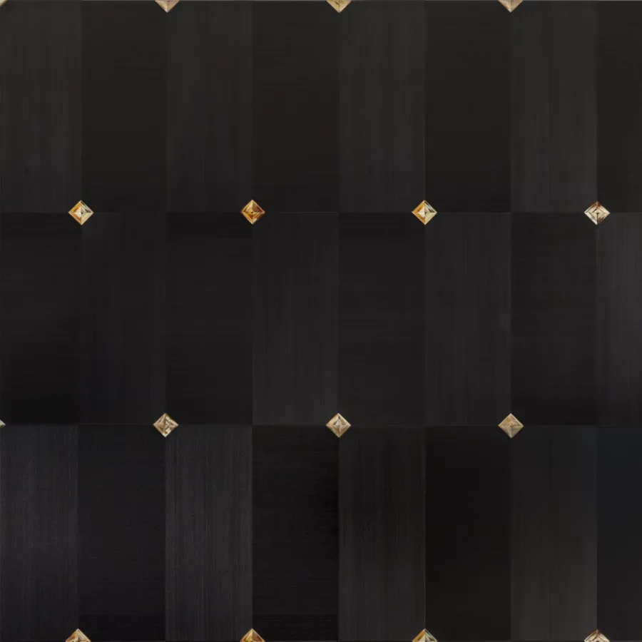 picture 1 Italian paneling in Tay gray veneer with matt Arcahorn corner inserts
