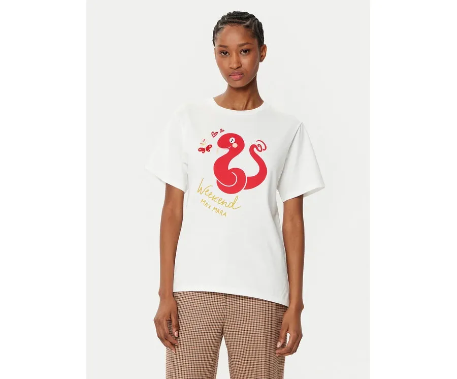obrazek 1 Weekend Max Mara T-Shirt Cabina 2515971041 Biały Regular Fit