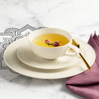 Zdjęcie 18-elementowy porcelanowy serwis do herbaty w stylu nowoczesnym - Seltmann Weiden