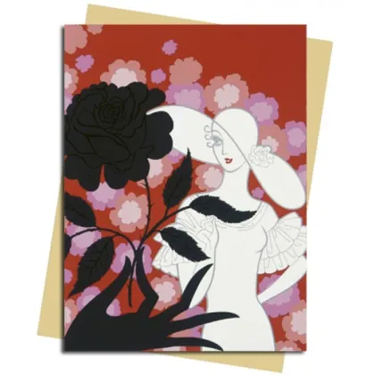 Zdjęcie Pakiet kartek na życzenia (Erté: Czarna róża) - Flame Tree Publishing