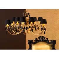 Zdjęcie Wyjątkowy żyrandol w kolorze czerni - Euro Lamp Art