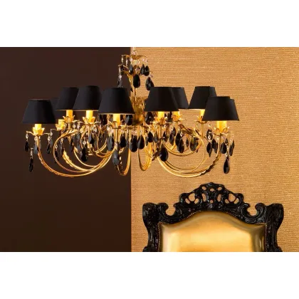 Zdjęcie Wyjątkowy żyrandol w kolorze czerni - Euro Lamp Art