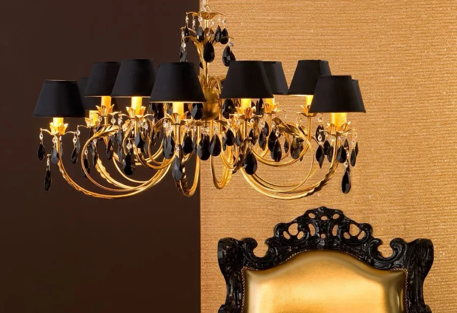 obrazek 1 Wyjątkowy żyrandol w kolorze czerni - Euro Lamp Art