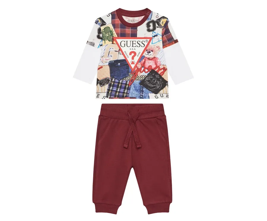 obrazek 1 Guess Komplet dziecięcy I5YG00 K8HM4 Bordowy Regular Fit
