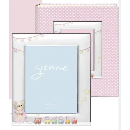 Picture Stylish photo album 20x25 cm decorated with a small blue pattern