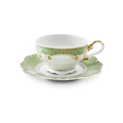 Zdjęcie Elegancka filiżanka do herbaty ze spodkiem wykonana z porcelany – Rudolf Kampf