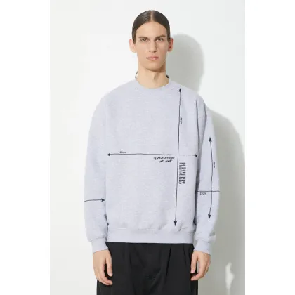 Zdjęcie PLEASURES bluza Intersection Crewneck męska kolor szary z aplikacją P23W024.GREY