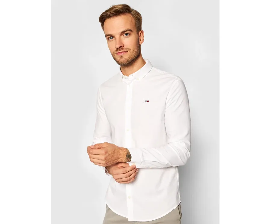 obrazek 1 Tommy Jeans Koszula Oxford DM0DM09594 Biały Slim Fit