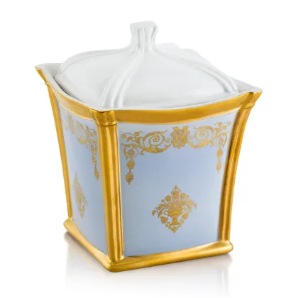 Picture Ceramic container with gold ornaments – Ahura