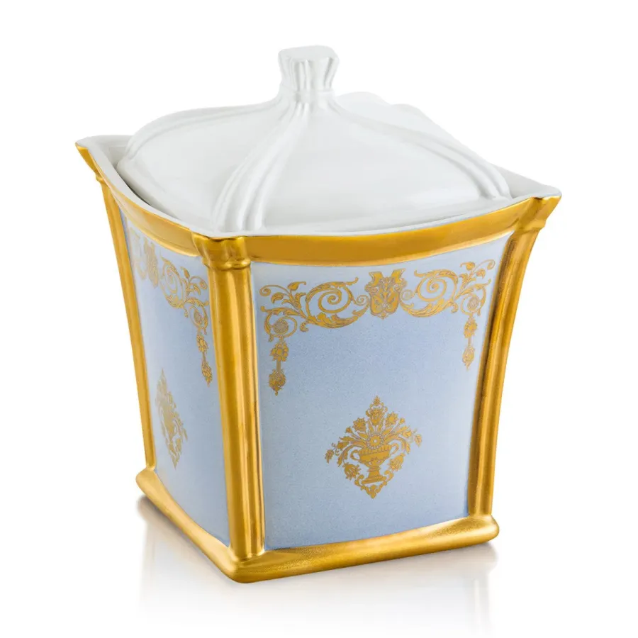 picture 1 Ceramic container with golden ornaments - Ahura