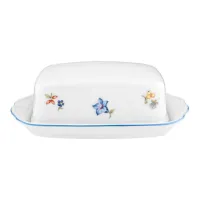 Picture Beautiful porcelain butter dish with floral decoration – Seltmann Weiden