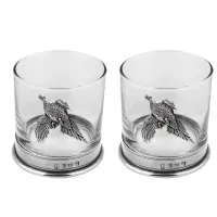 Zdjęcie Ekskluzywne prezenty z Anglii - komplet dwóch szklanek do whisky z bażantami