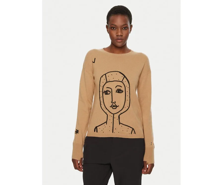 obrazek 1 Rossignol Sweter Lina RLNWO09 Beżowy Regular Fit