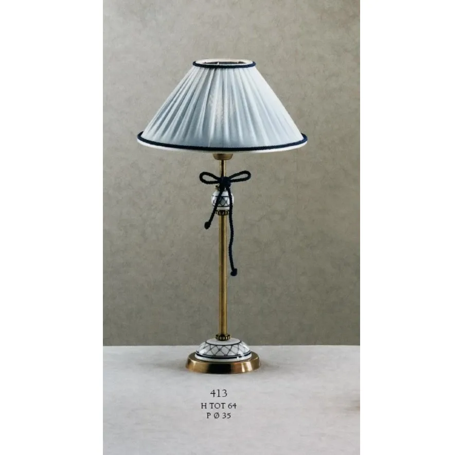 obrazek 1 Piękna lampa z elementami ceramicznymi i stożkowym kloszem – Il Paralume Marina