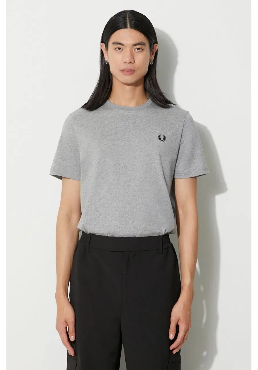 obrazek 1 Fred Perry t-shirt bawełniany męski kolor szary melanżowy M1600.420