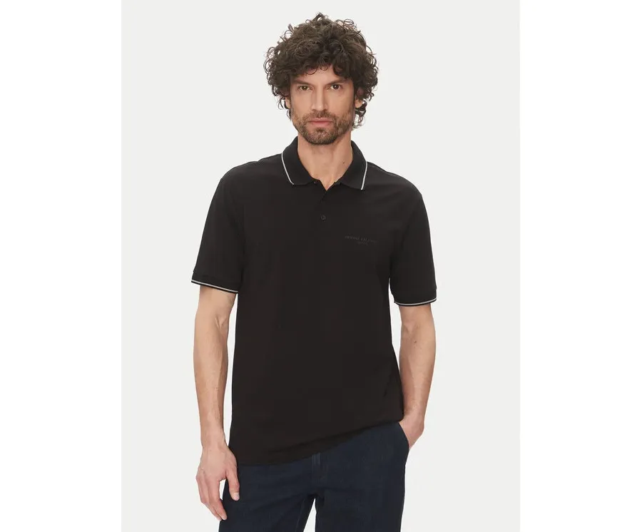 obrazek 1 Armani Exchange Polo XM000489 AF13026 UC001 Czarny Regular Fit