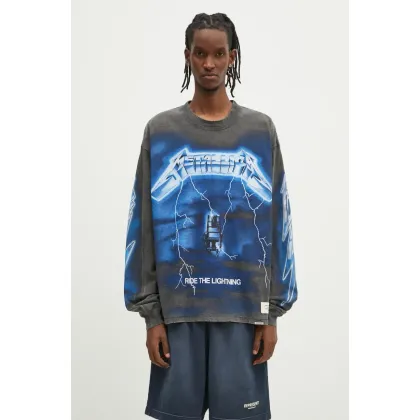 Zdjęcie Represent longsleeve Metallica 40 Year Anniversary kolor szary z nadrukiem MLM4384.20