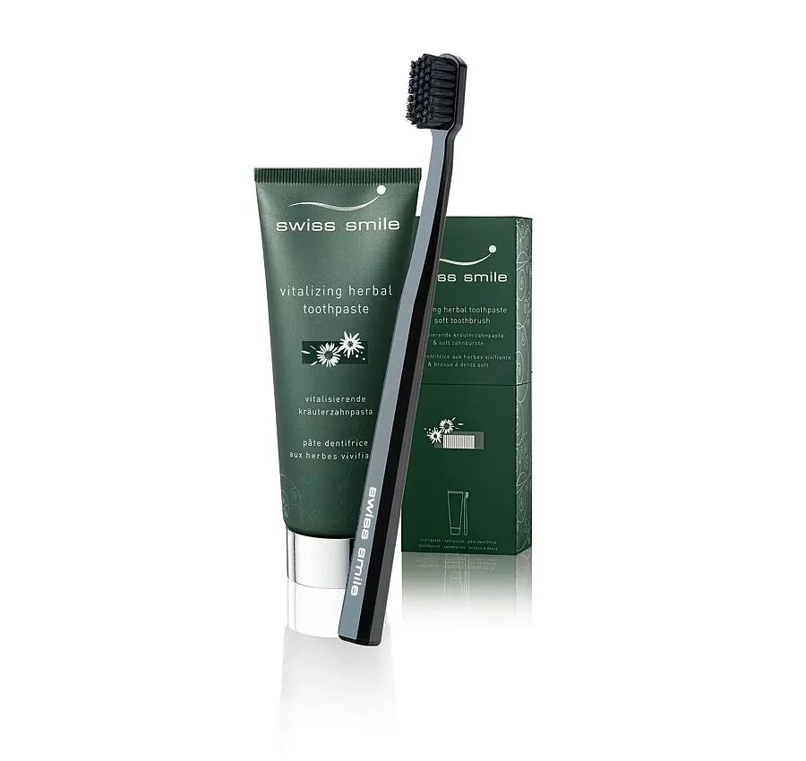obrazek 2 herbal bliss toothpaste & toothbrush - energetyzująca pasta ziołowa & delikatna szczoteczka