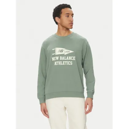Zdjęcie New Balance Bluza MT51929DKJ Zielony Relaxed Fit