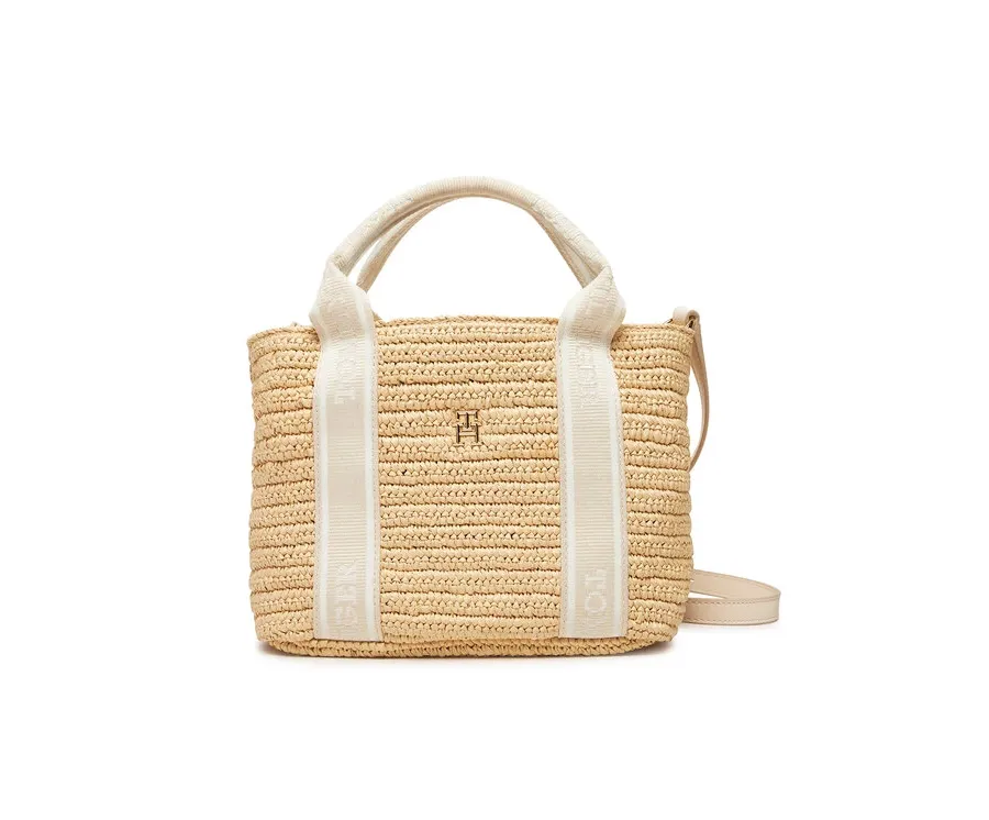 obrazek 1 Tommy Hilfiger Torebka Th Spring Logo Mini Tote AW0AW17199 Beżowy