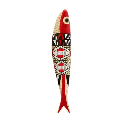 Picture A beautiful graphic motif on 6 sardine figures - Bordallo Pinheiro