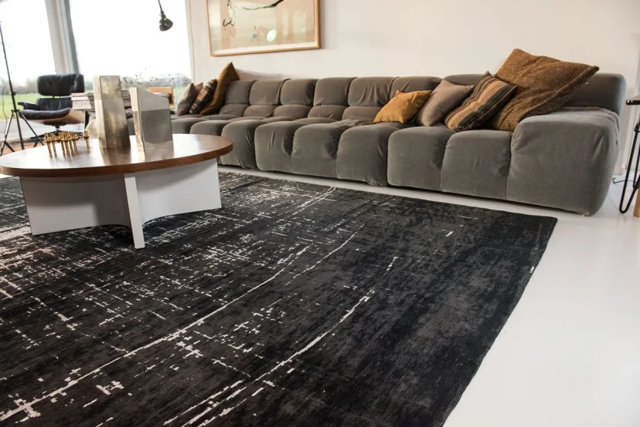 picture 5 Wonderful black and white modern carpet - WHITE ON BLACK 8655