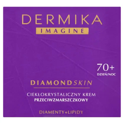 Zdjęcie Dermika Imagine Diamond Skin Ciekłokrystaliczny krem przeciwzmarszczkowy 70+ na dzień i na noc 50 ml