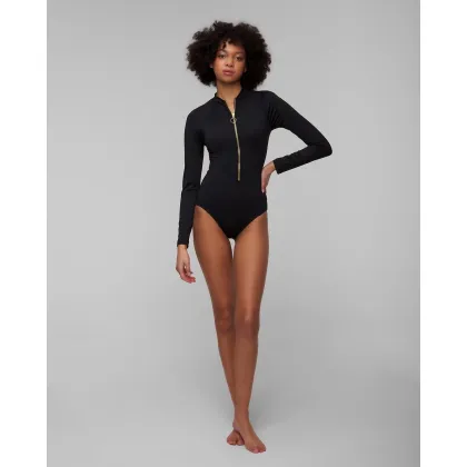 Zdjęcie Czarny Jednoczęściowy Strój Kąpielowy Damski Seafolly Zip Front Surfsuit