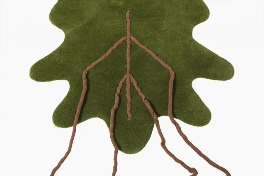 obrazek 2 Nieregularny dywan wełniany w kształcie liścia - BIG LEAF
