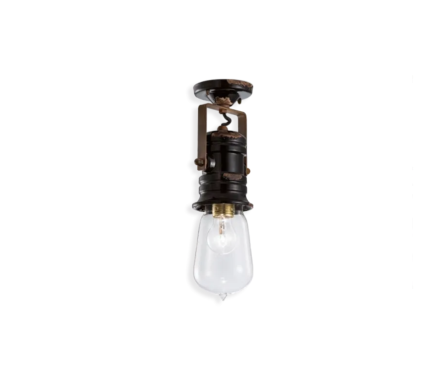 obrazek 1 Stylowa włoska lampa sufitowa-plafoniera w stylu retro