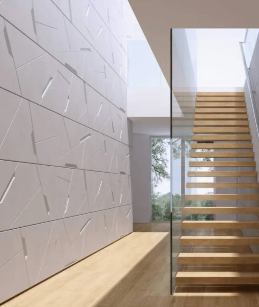 obrazek 1 120x60 cm VT - PB18 (BS śnieżno biały) SPACE - panel dekor 3D beton architektoniczny
