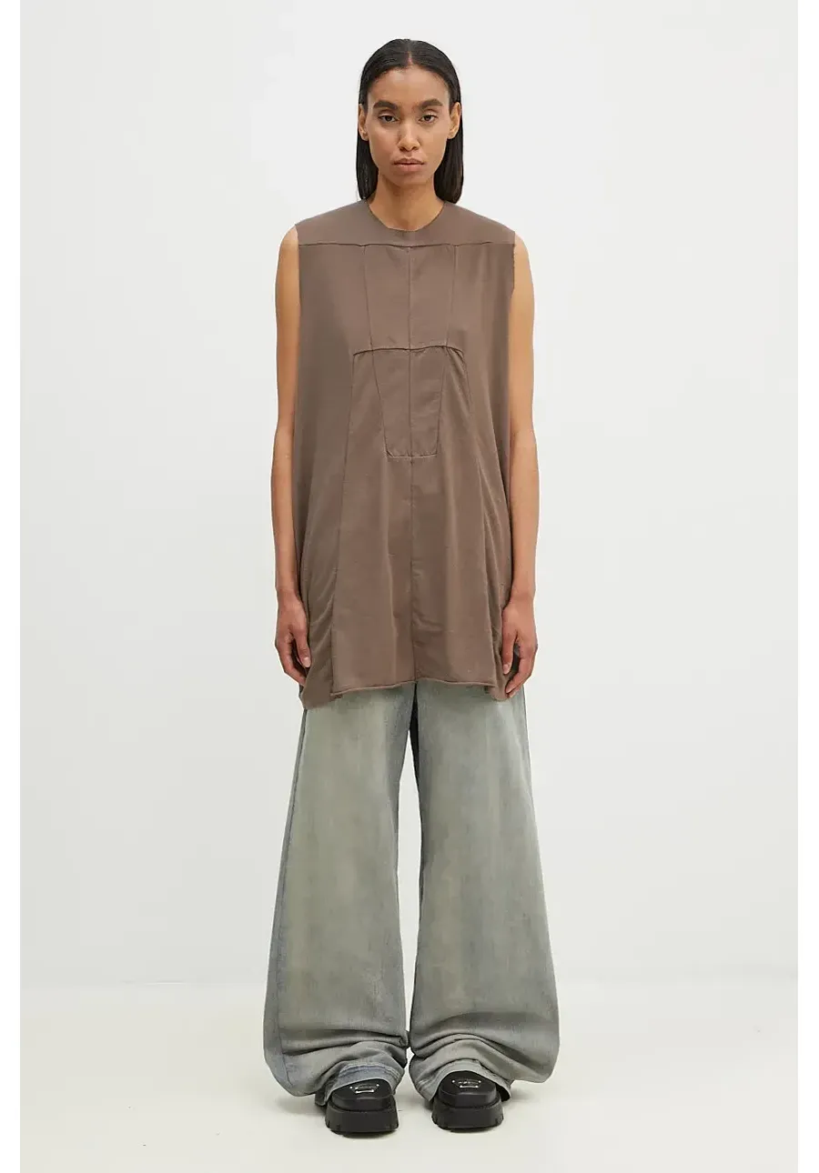 obrazek 1 Rick Owens top bawełniany Luxor kolor szary DS02D2111.RNP
