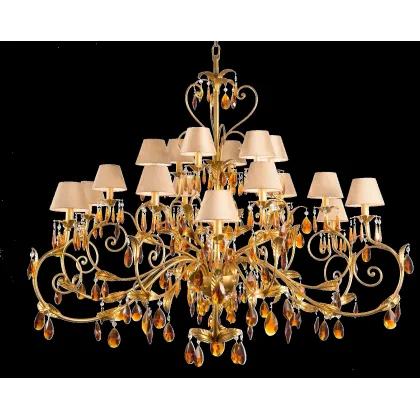 Zdjęcie Prestiżowy żyrandol zdobiony kryształkami - Euro Lamp Art