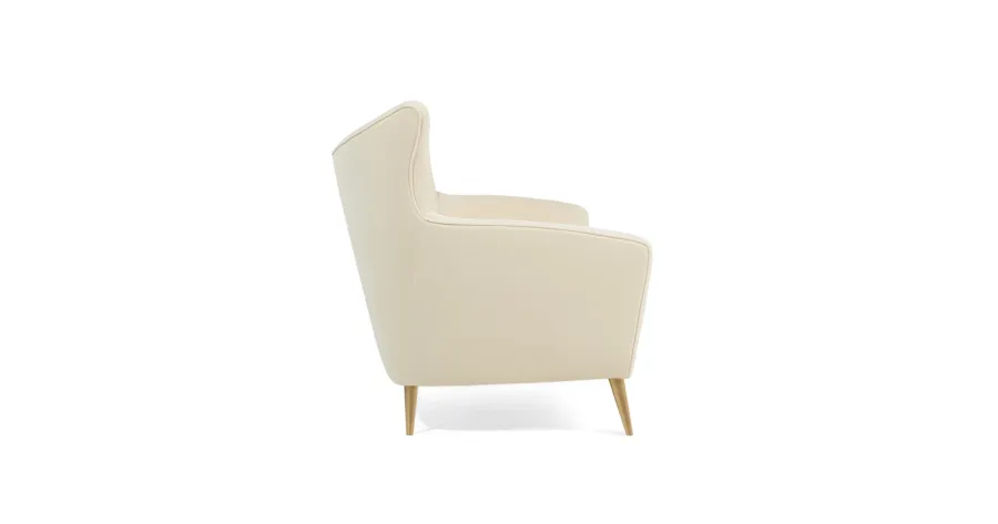 obrazek 4 Biała stylowa sofa z nogami z litego drzewa - Munna